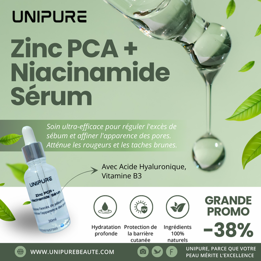 Zinc PCA + Niacinamide Sérum : votre solution parfaite contre les visages huileux et l'excès de sébum